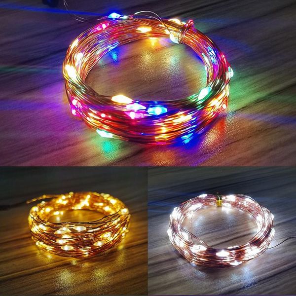 

strips led fairy lights copper wire string 5m holiday outdoor lamp garland light for christmas tree wedding party decoration 2021