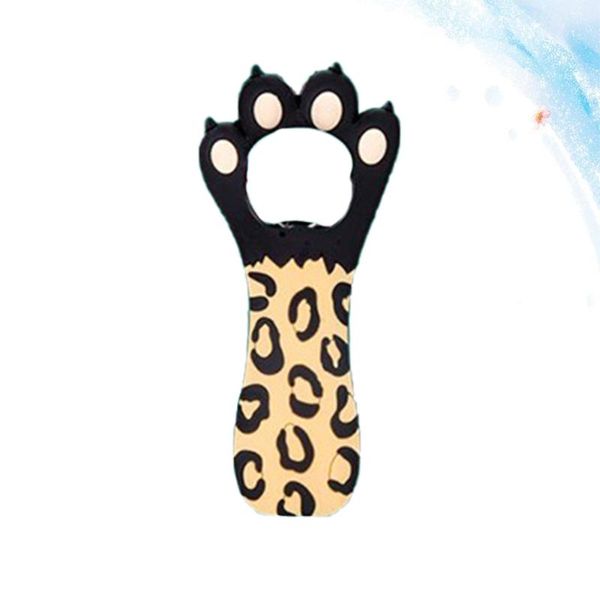 

mugs cat shape bottle opener creative portable cap lifter party supplies gift for home bar office - black leopard