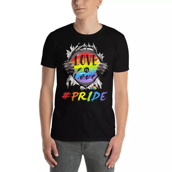 

love is love pride lgbt flag lgbt support gay lesbian gifts t-shirt, White;black