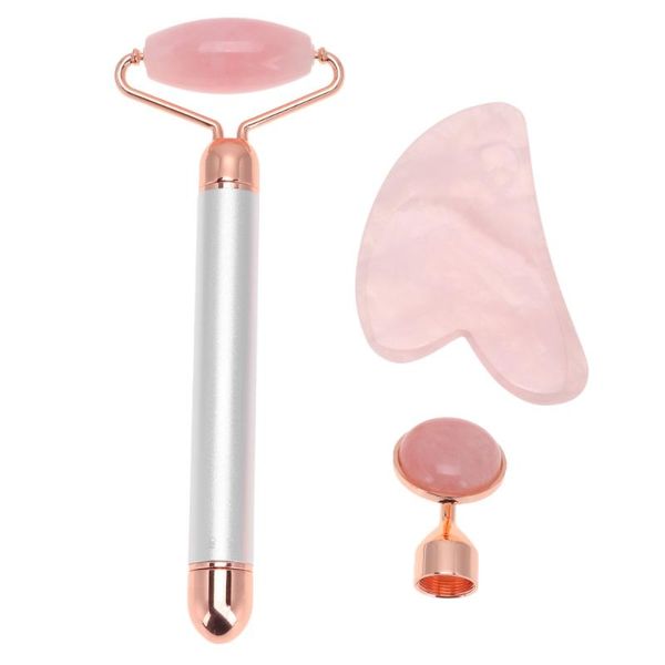 

full body massager 1 set electric stone beauty roller face firming bar skin care supply for girls ladies without battery (silve
