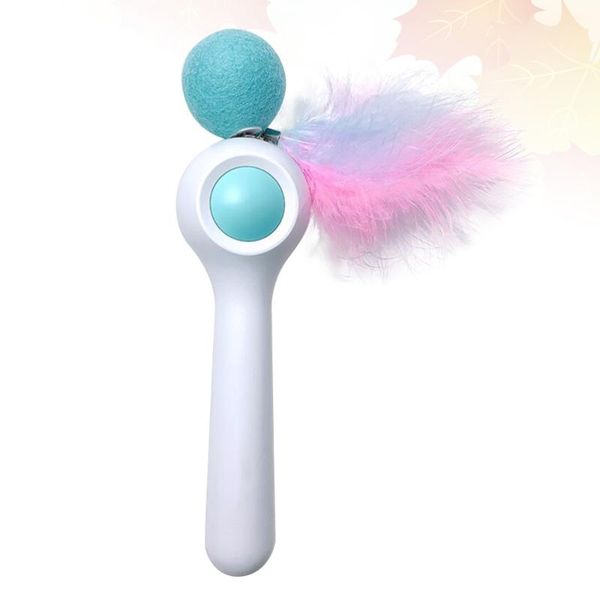 

cat toys auto flexible wand feather training interactive (random color)