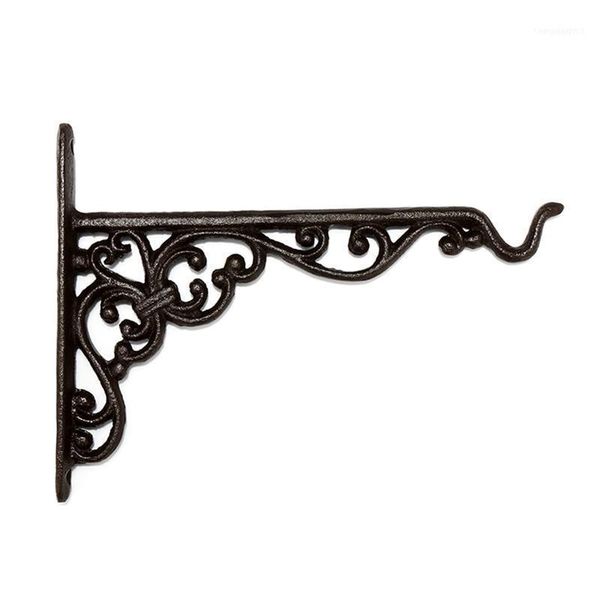 

cast iron hanger wrought garden hook flower pots basket wall bracket with expansion screw11