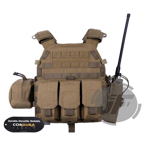 

lbt-6094a style plate carrier + accessories pack tactical modular molle combat vest w/ m4 m16 5.56 .223 magazine pouches hunting jac jackets, Camo;black