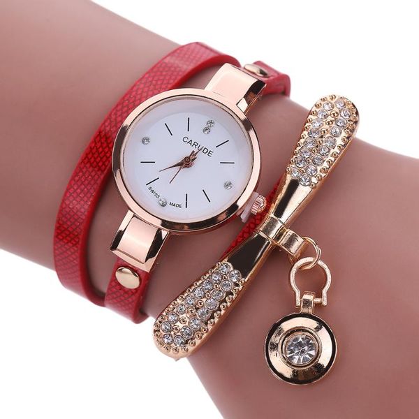 

wristwatches women watches bussiness casual bracelet watch relogio leather rhinestone analog quartz clock female montre femme, Slivery;brown