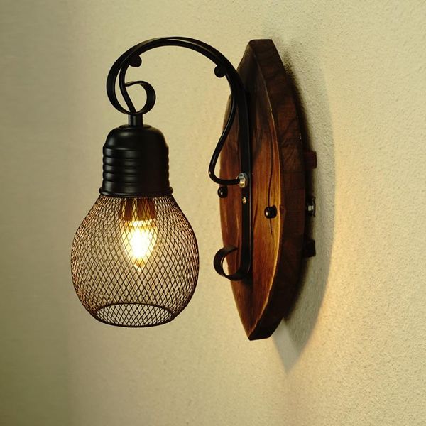 

wall lamp american country retro cafe industrial wind aisle decorative lamps restaurant bar creative wood lighting