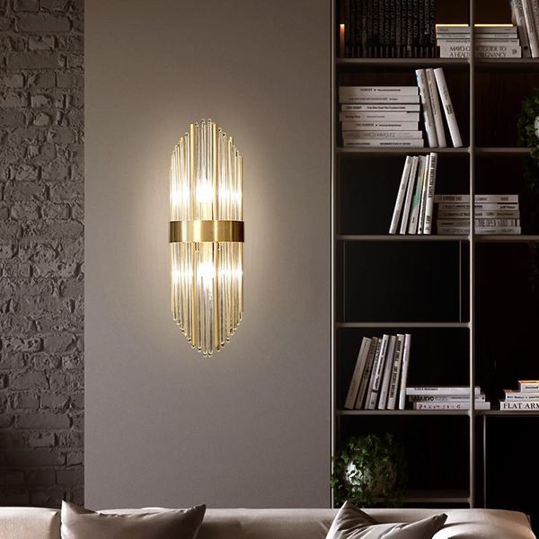 

deyidn modern wall lamp clear glass decorative copper light warm for stair study room bedroom cloakroom bedside living