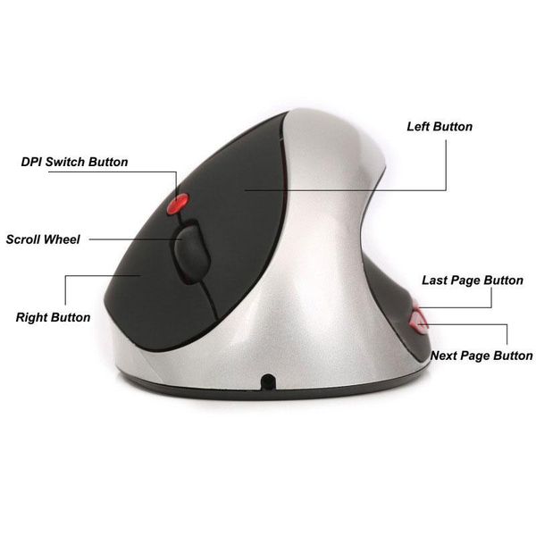 

2.4g 2400dpi wireless vertical health mouse comes with charging human engineering hand mice