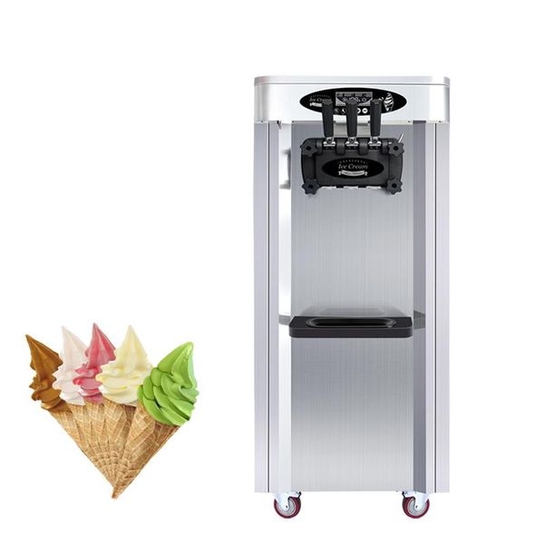 

ice cream making machine for restaurants business three heads with universal wheels 220v digital control system