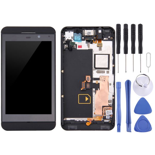 

lcd screen and digitizer full assembly with frame for blackberry z10 4g