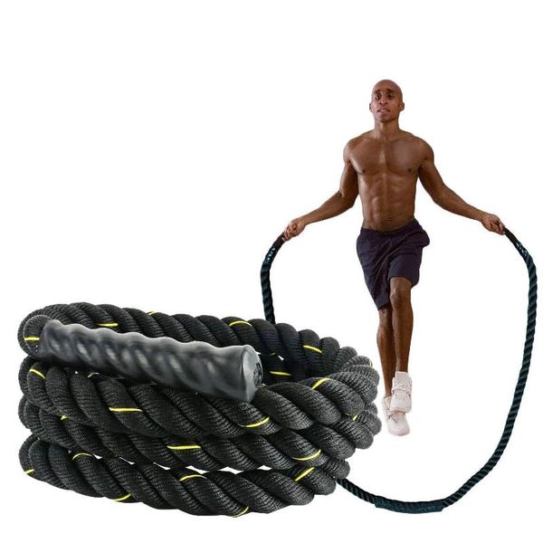 

jump ropes 3m* 25mm heavy rope crossfit weighted battle skipping power improve strenght training fitness home gym equipment
