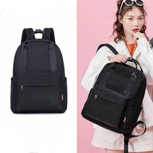 

school bags backpack women's fashion schoolbag middle students leisure travel neutral solid oxford
