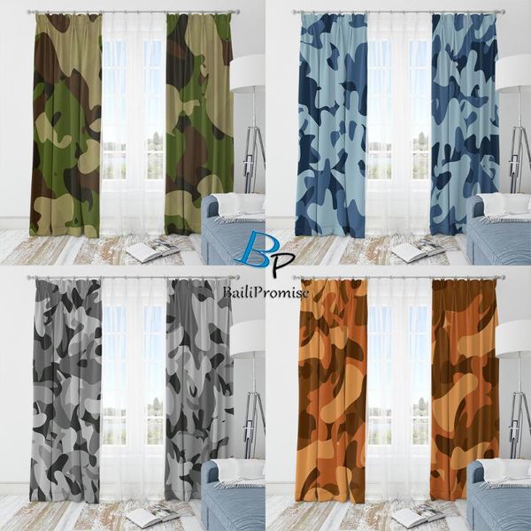 

curtain & drapes customize 3d print camouflage pattern room decoration background bedroom home living decor cloth boys adult