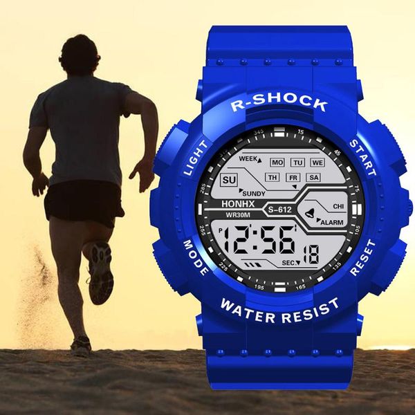 

sport military digital watch for men fashion casual relojes hombre 2021 boyfriend gift relogio masculino waterproof students uhr wristwatche, Slivery;brown