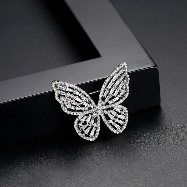 

fashion personality unique creativity soul butterfly brooch women's brooch accessories party wedding can wear, Gray