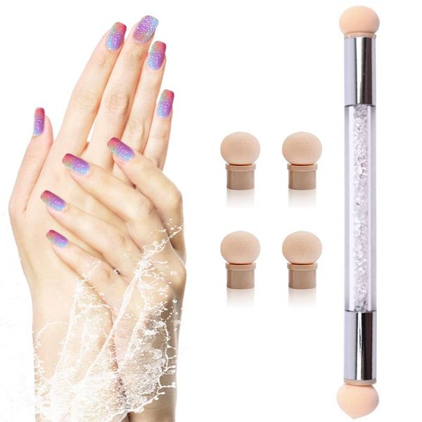 

nail brushes art sponge glitter powder gel polish painting gradient pen for design decoration manicure tools, Yellow