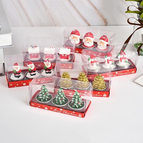 

christmas decorations 3pcs/set year 2022 pine cones candles ornaments gifts xmas tree for home noel navidad 2021