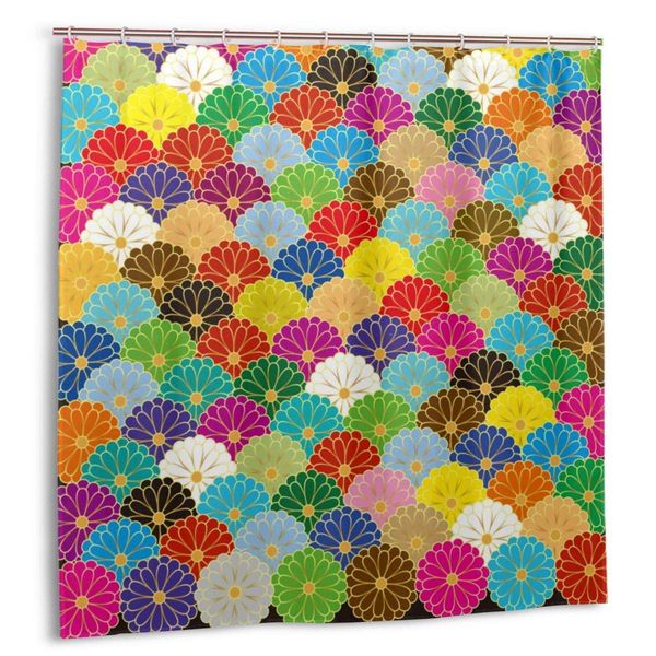 

hower curtain, ulticolor chryanthe u bath curtain et with hook