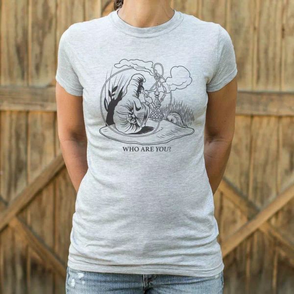 

caterpillar and alice t-shirt | women's short sleeve top, White;black