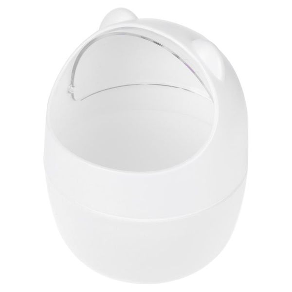 

waste bins 1pc mini garbage storage bucket trash can with turning lid small bin