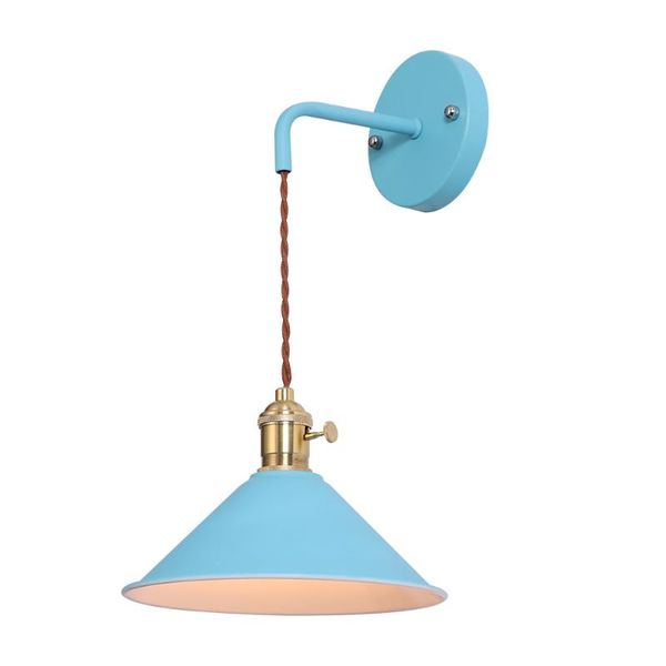 

wall lamp modern light gooseneck glass sconces stone iron rope bedroom living room bedside home deco