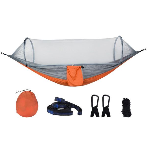 

outdoor games & activities easy to set up double person travel portable mosquito net nylon parachute camping hammock with bug