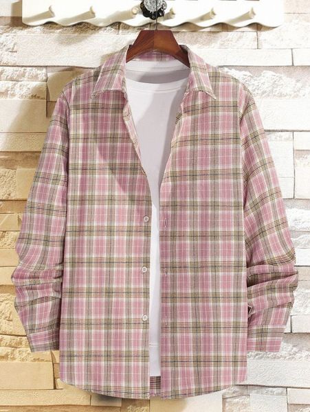 

men plaid print shirt without tee p6ak#, White;black