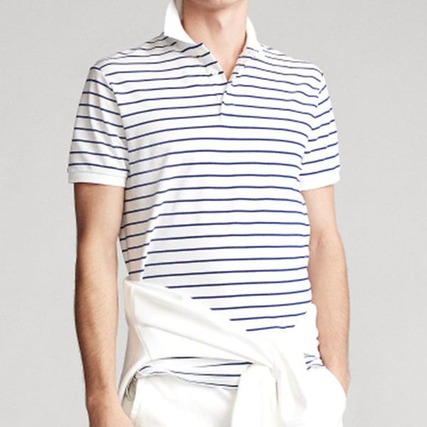 

men's polos 2021 summer striped short sleeve shirt t-shirt, White;black