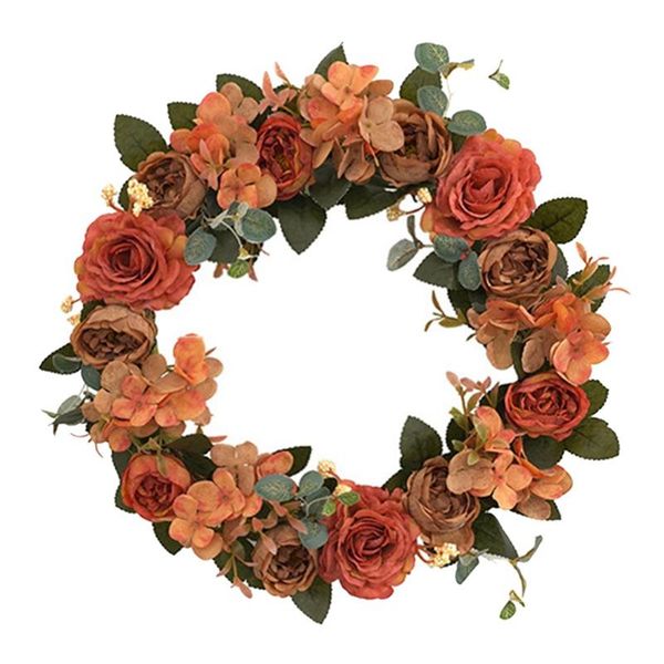 

artificial peony flower wreath spring welcome door for front window wall wedding home decor decorative flowers & wreaths