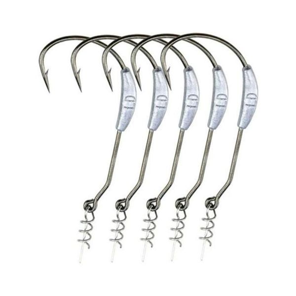 

fishing hooks 5pcs long wide crank fish hook sharpened lead tackle (2.5g)