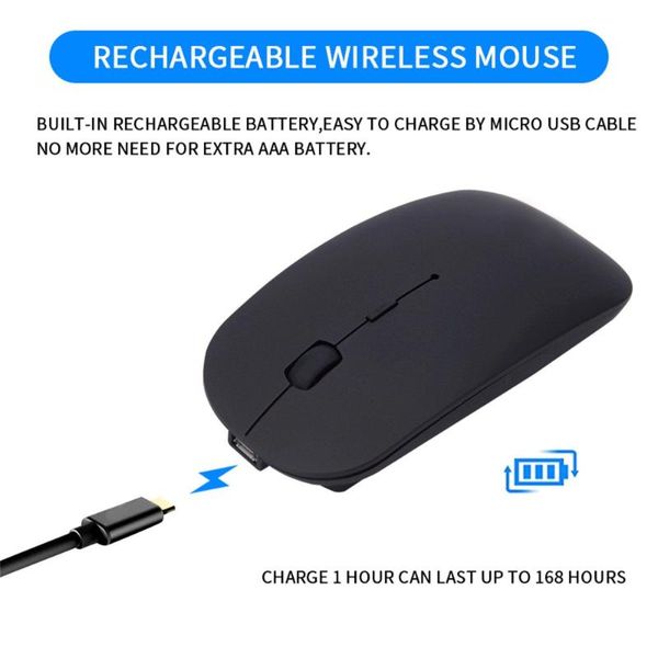 

mice slim mini 4 bottons bluetooth wireless mouse silent for pc lapautocad radio rechargeable rato ergonomic