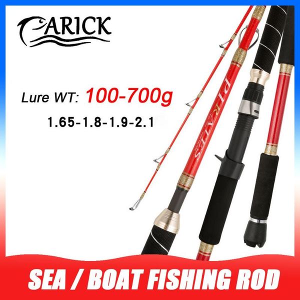 

boat fishing rods luer weight 100-700g rod 1.65/1.8/1.95/2.1m high carbon fiber casting spinning sea feeder jig pole