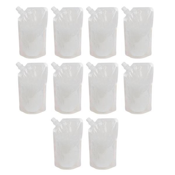 

gift wrap 50pcs transparent drink bag pouch disposable drinks with straws