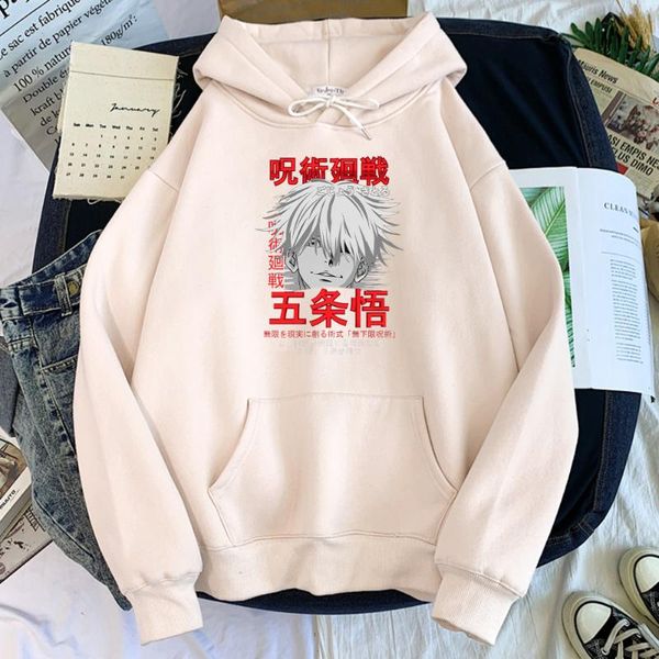 

women's hoodies & sweatshirts hoody women jujutsu kaisen gojo satoru anime printed sweatshirt oversized harajukua street hoodie ladu o-, Black