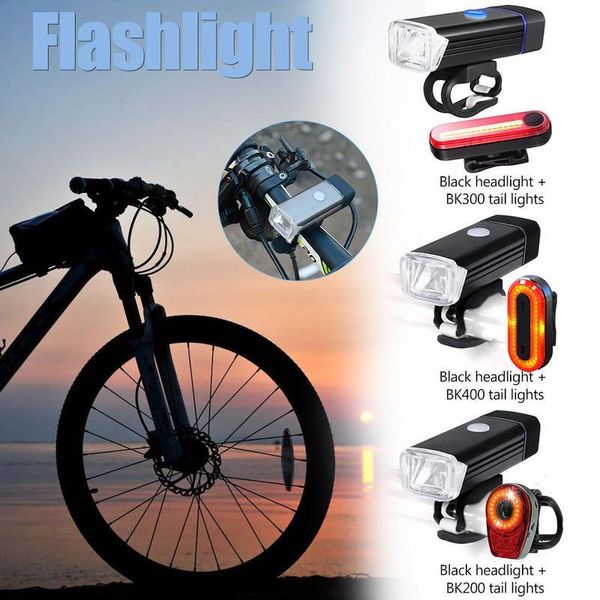 

bike lights 2021 usb charging bicycle lights, mountain bike, german rule headlights, cycling at night, dead after flying, taillight.