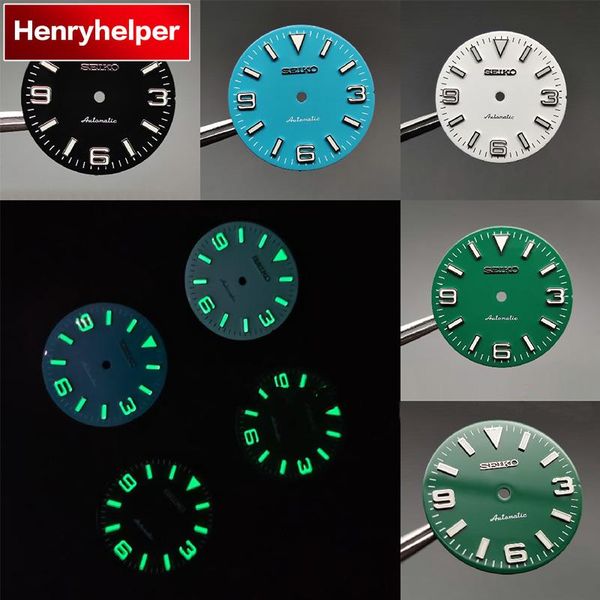 

repair tools & kits watch parts 28.5mm nh35 dial c3 green luminous watches fit japan skx007/009 nh35/nh36 automatic movement accessories