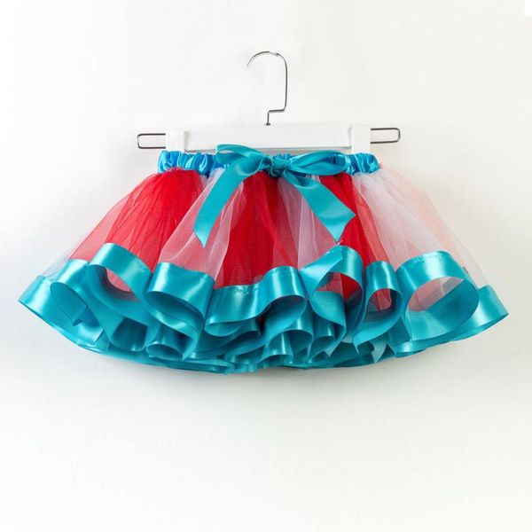 

skirts 2021 summer girls tutu party dance ballet toddler baby costume skirt+bow hairpin set, Blue