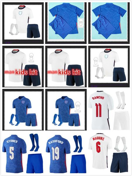 

thailand men kids 2021 angleterre soccer jerseys pre match third black concept home dele rashford sancho sterling kane football shirt