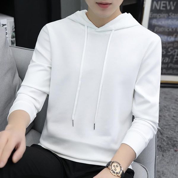 

padanto - hooded men's long sleeve loose solid color coat hoodie trend cool casual jackets, Black;brown