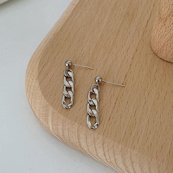 

dangle & chandelier drop earrings for women fashion simple chain hip hop pendant trendy 2021 jewelry accessories wholesale, Silver