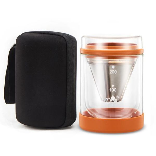 

coffee filters 200ml portable pyrex glass tea brew cup