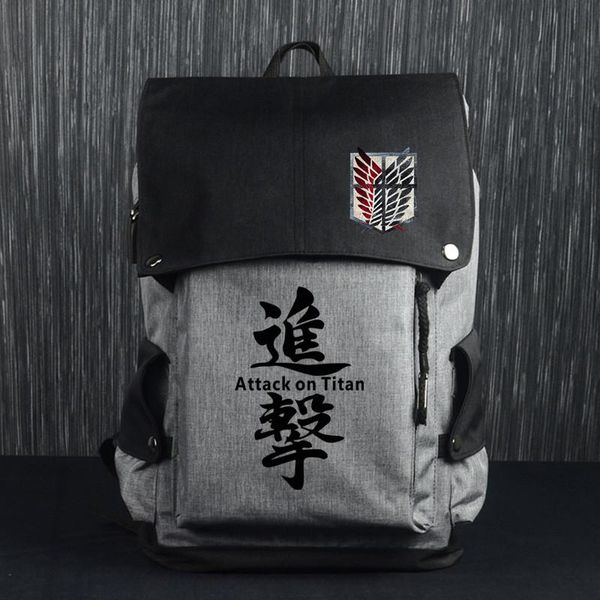 

attack on titan backpack casual male computer bag outdoor sports travel student schoolbag customization