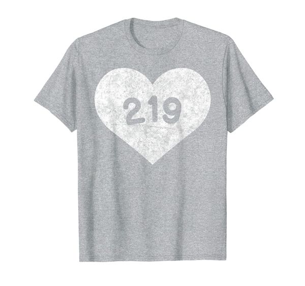 

indiana area code 219 heart state gift souvenir t-shirt, White;black