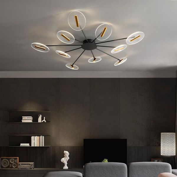 

chandeliers black modern led chandelier for living room bedroom acrylic shade loft restaurant lighting fixtures hanging lamp