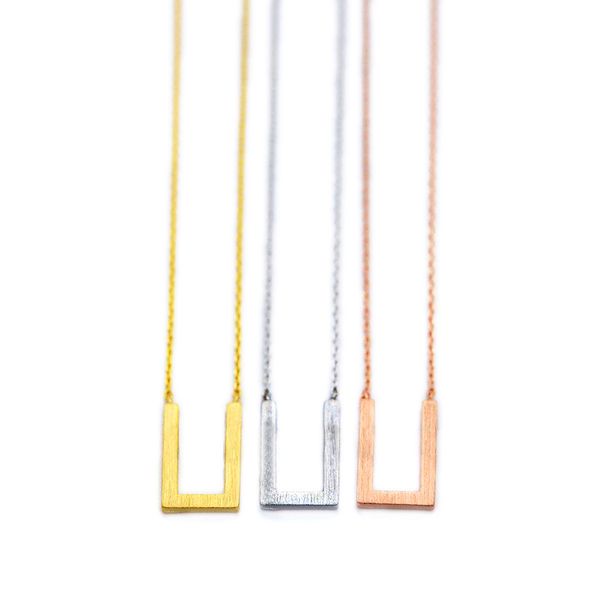 

fashion u pendant beautiful u-shaped necklaces geometry simple style necklace, Silver