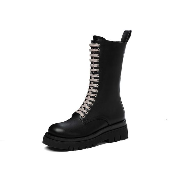 

asumer arriable female heel platform, shoes cross tied autumn, winter ankle, woman boots, Black