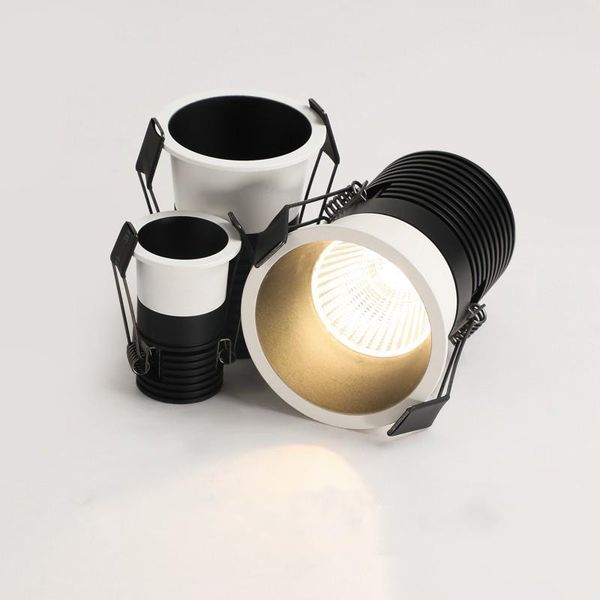 

downlights dimmable led downlight 7w 12w 18w recessed cob ceiling lamp spot light bulbs warm cold white ac85-265v family lighting