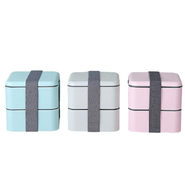 

double layers lunch box 1700ml pp silicone healthy material bento boxes microwave storage container tableware dinnerware sets