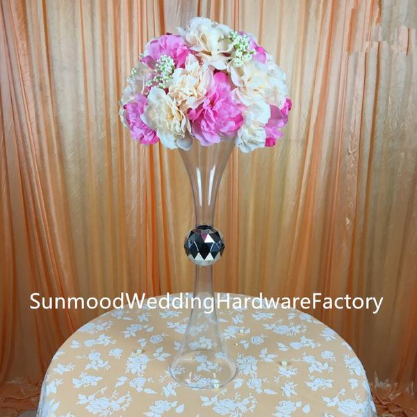 

party decoration tall wedding acrylic crystal candelabras/candlesticks with a flower bowl centerpieces on sale