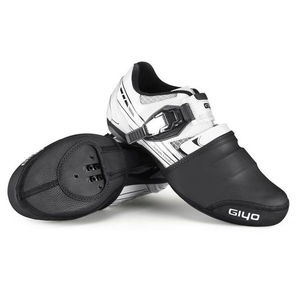 

cycling footwear half palm bicycle riding shoe cover windproof warm mountain road bike ride self-locking shoes covers, Black