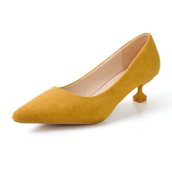 

dress shoes women pumps ladies slip-ons suede leather pointed toe ol, Black